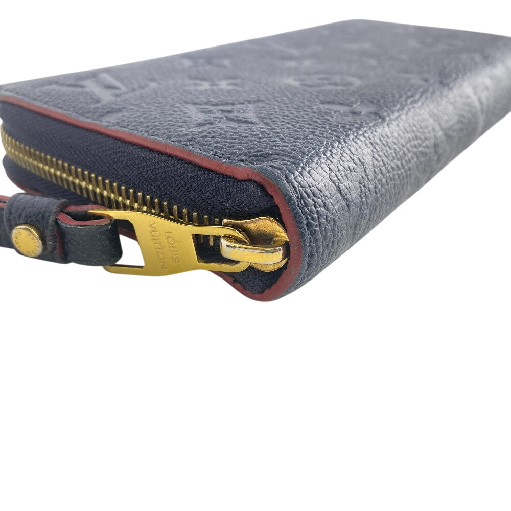LOUIS VUITTON Long Wallet Purse M69415 leather Navy Monogram Ann Platt Clemence