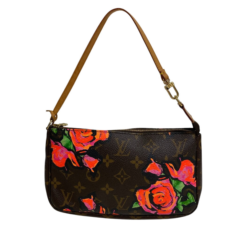 LOUIS VUITTON Pouch M48615 leather Brown Monogram rose Accessoires