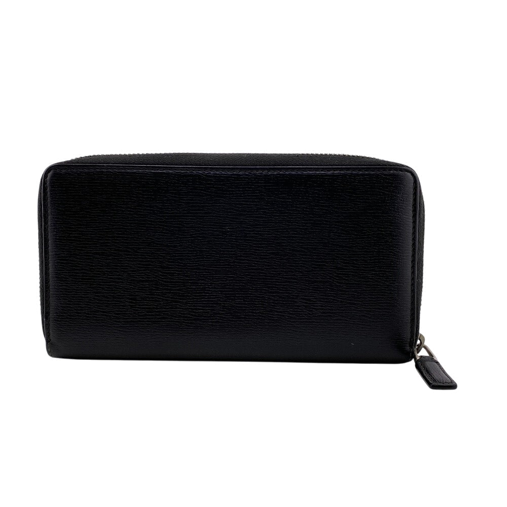 GUCCI Long Wallet Purse 408801 leather black Interlocking G