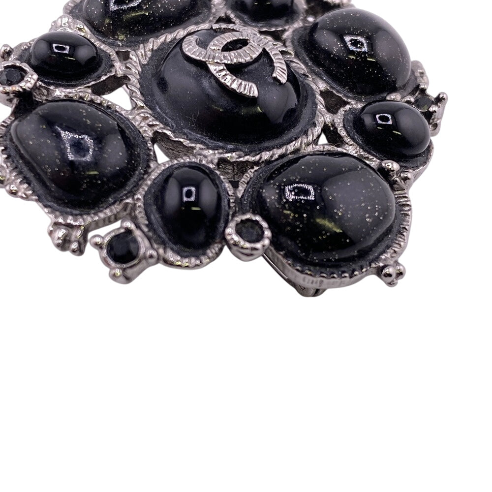 CHANEL Brooch C00V Metal, Resin black COCO Mark rhinestone Women
