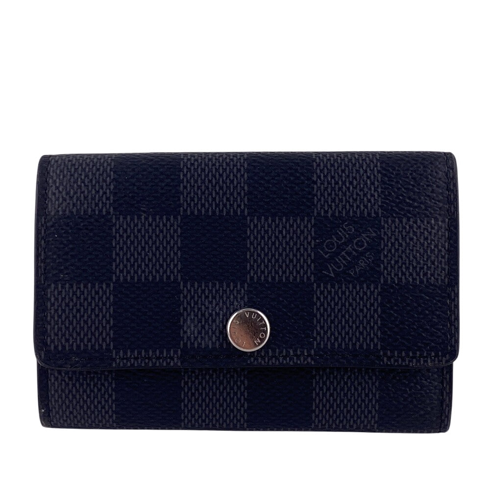 LOUIS VUITTON Key case Key holder  N62662 Damier Graphite , Leather gray Damier Grafitte Multicles6 Women(Unisex)