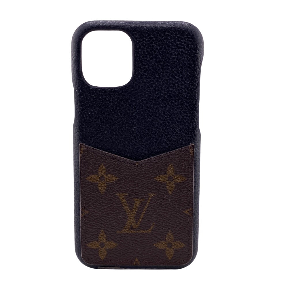 LOUIS VUITTON iPhone case M69094 Monogram canvas, leather black Monogram Bumper 11PRO Women(Unisex)