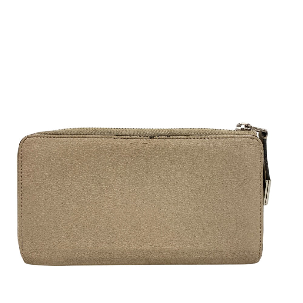 LOUIS VUITTON Long Wallet Purse leather beige L-shaped zipper Portefeuille M60147 Comet Parnassus Women