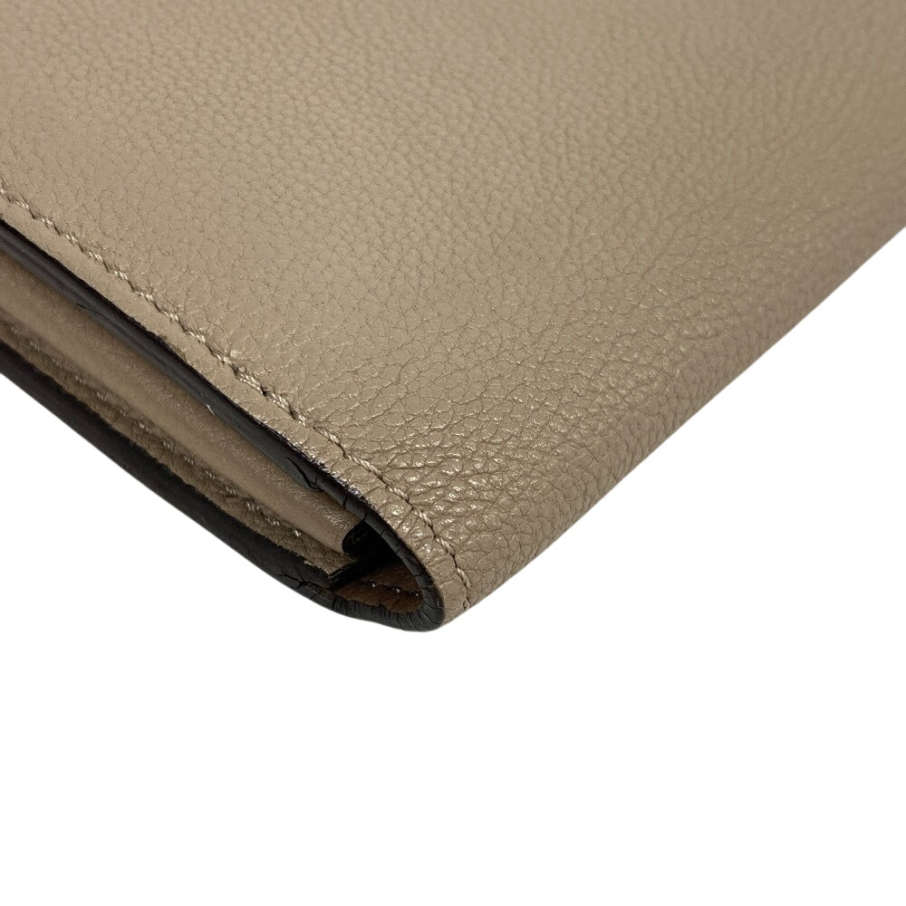 LOUIS VUITTON Long Wallet Purse leather beige L-shaped zipper Portefeuille M60147 Comet Parnassus Women