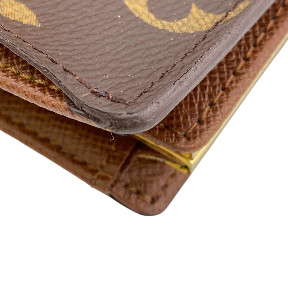 LOUIS VUITTON Bifold Wallet M61674 leather Brown Purse Portefeuille Monogram Viennois Made in USA Women