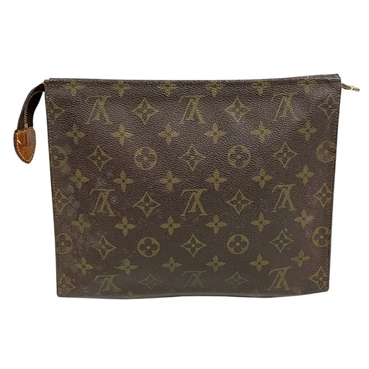 LOUIS VUITTON Clutch bag M47542 leather Brown Monogram Posh Cracking Ted 26