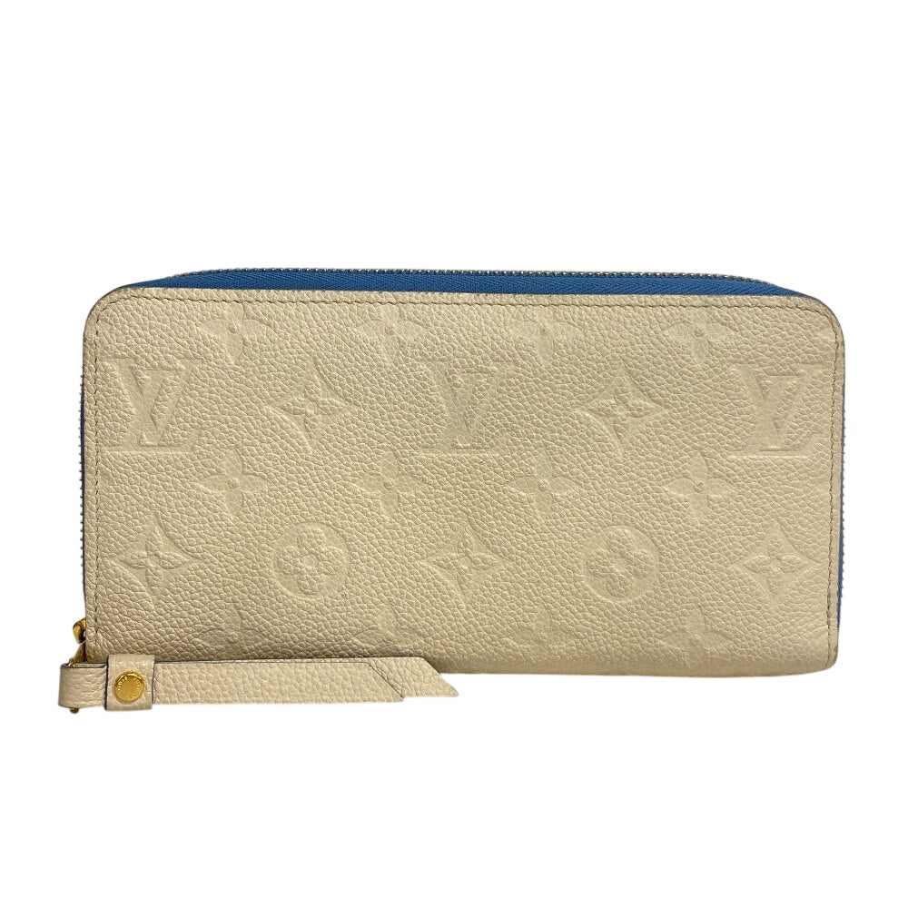LOUIS VUITTON Long Wallet Purse M63925 leather Ivory Zip Around Monogram Ann Platt Zippy wallet Women