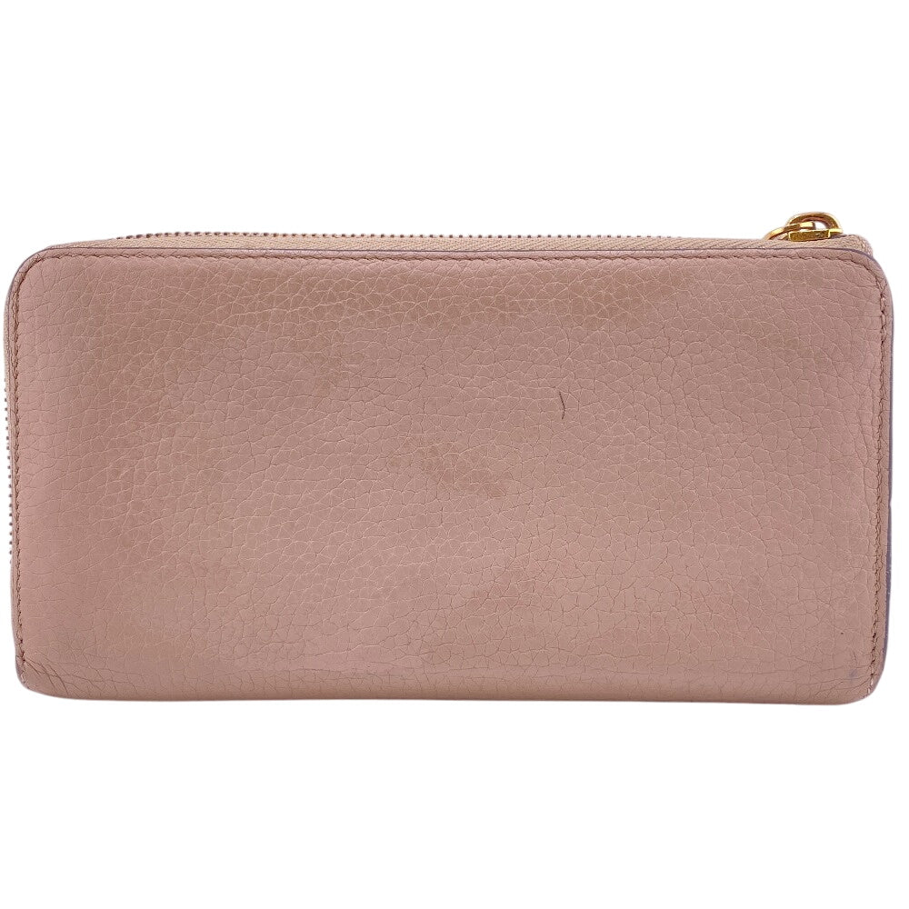 LOUIS VUITTON Long Wallet Purse M63104 Taurillon Clemence beige L-shaped zipper Portefeuille comet Women