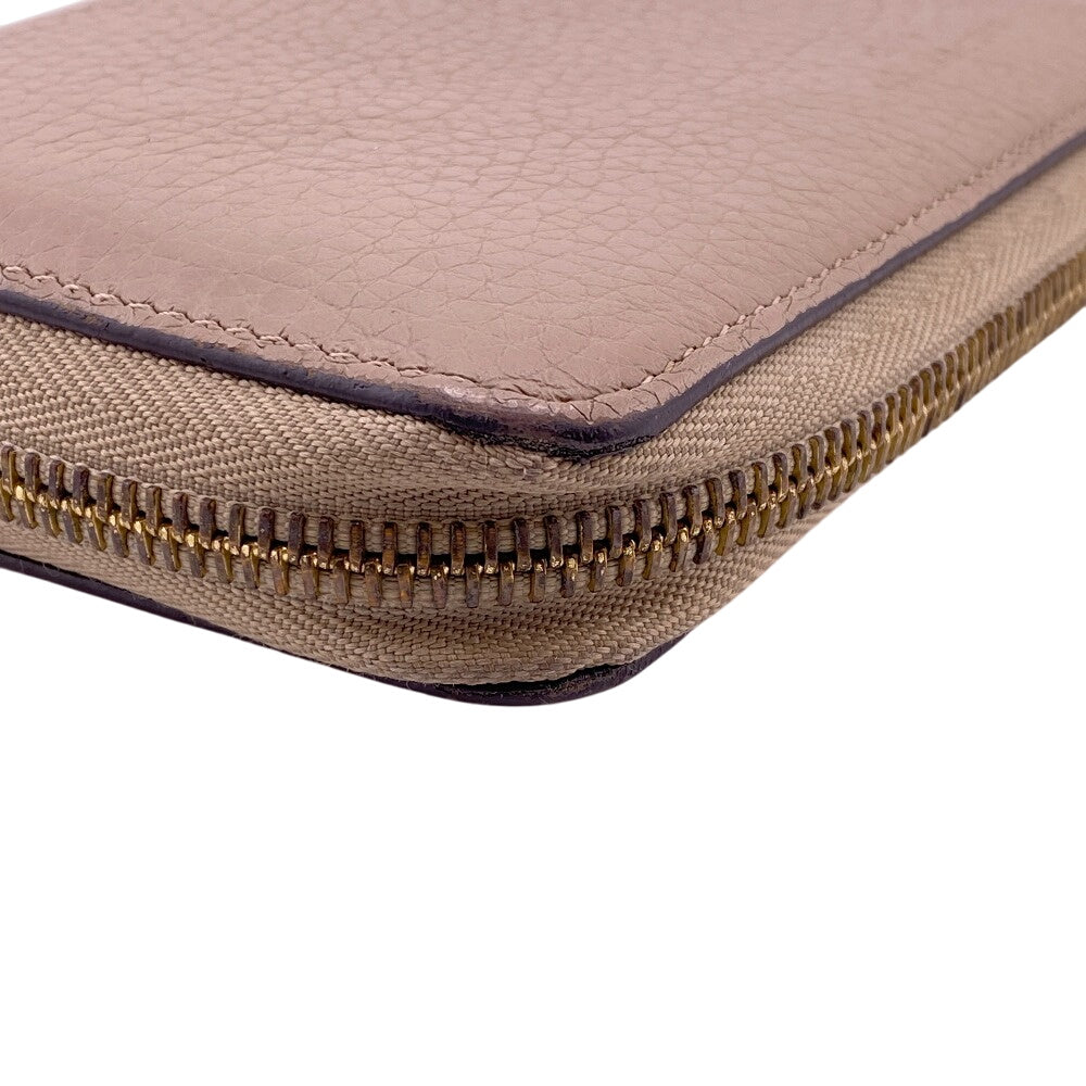 LOUIS VUITTON Long Wallet Purse M63104 Taurillon Clemence beige L-shaped zipper Portefeuille comet Women