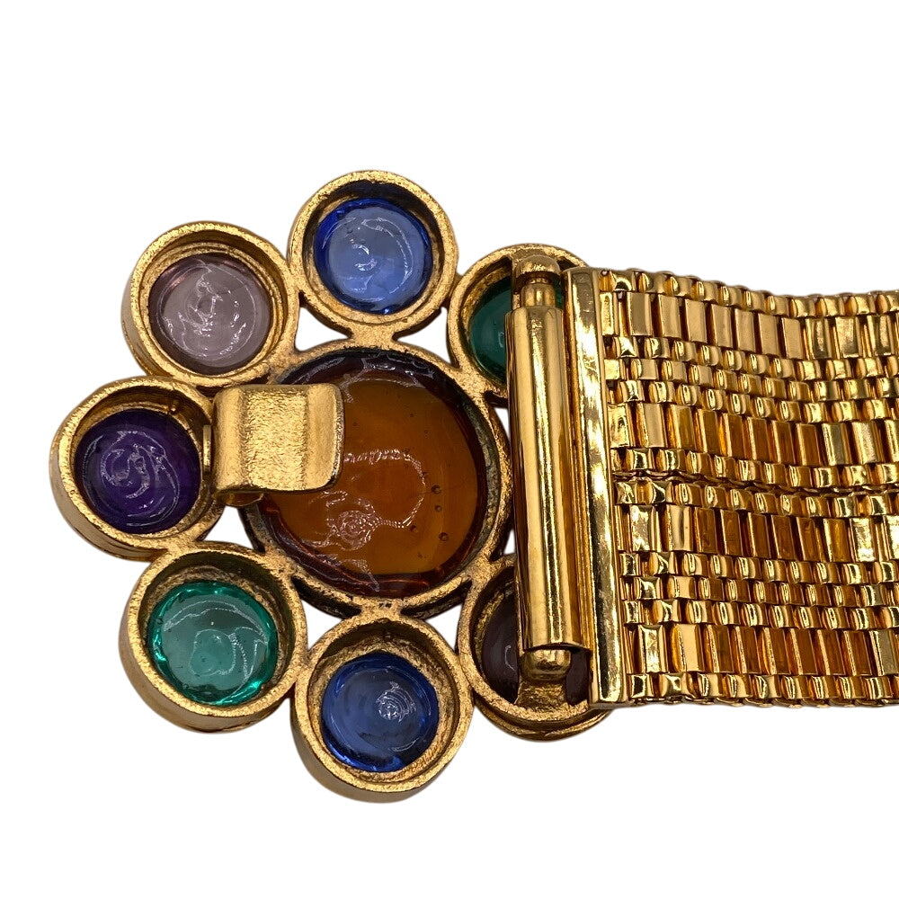 CHANEL belt Gold Plated, Color Stone gold 96A Gripoa Women
