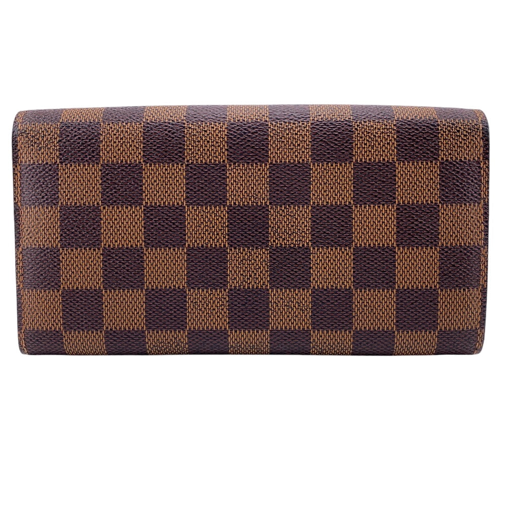 LOUIS VUITTON Long Wallet Purse N61734 Damier Brown Damier Sara Women