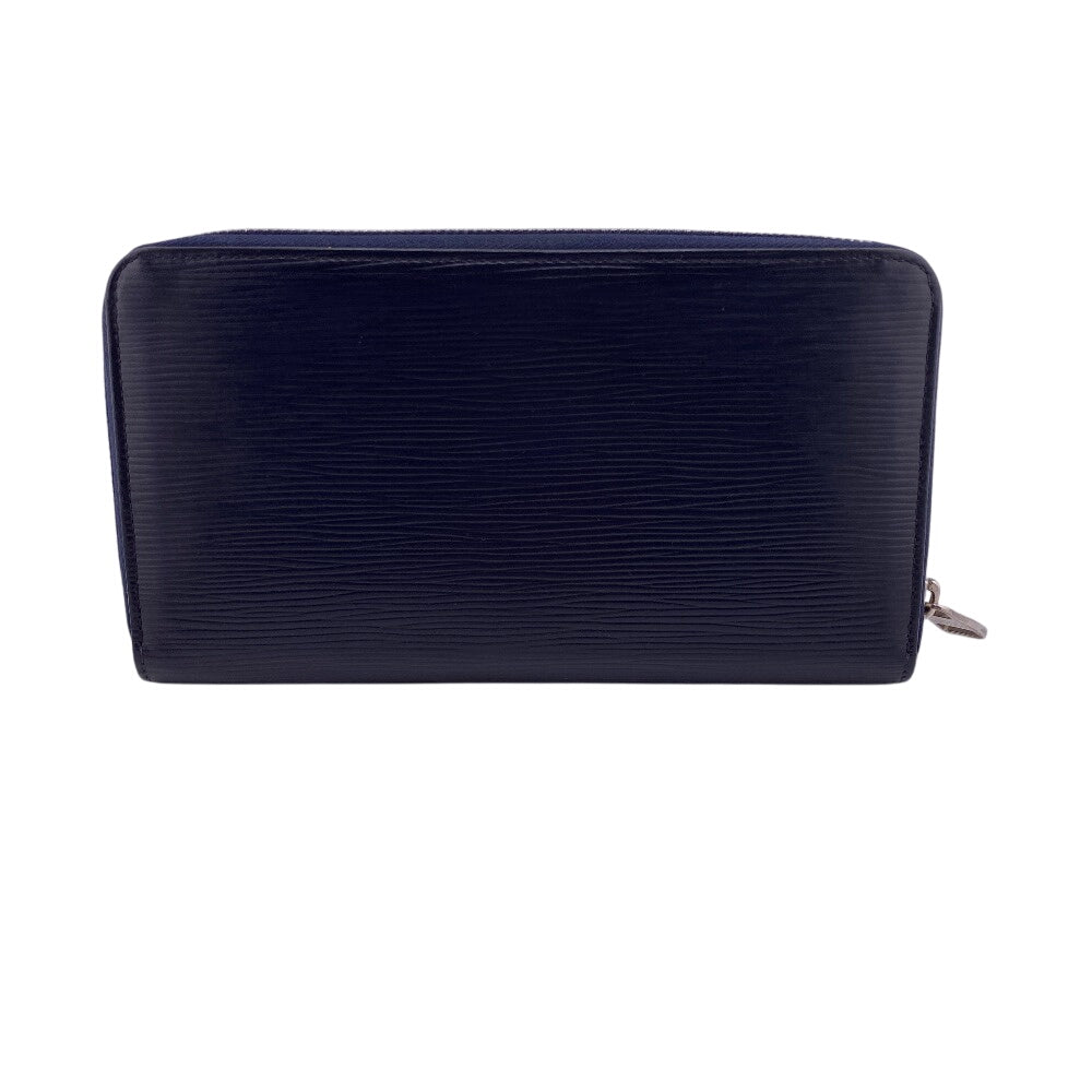 LOUIS VUITTON Long Wallet Purse M62644 leather Navy Zip Around Epi Zippy Organizer mens