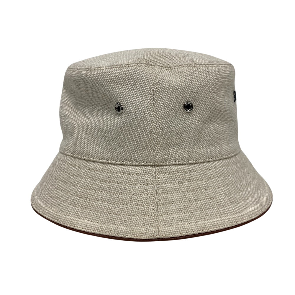 BURBERRY hat 8057401 Cotton, Leather beige Bucket hat Horse ferry Women(Unisex) M
