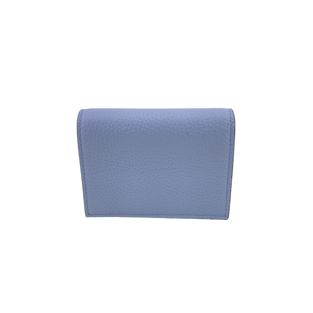 GUCCI Bifold Wallet 746059 leather blue Compact wallet Interlocking G Women