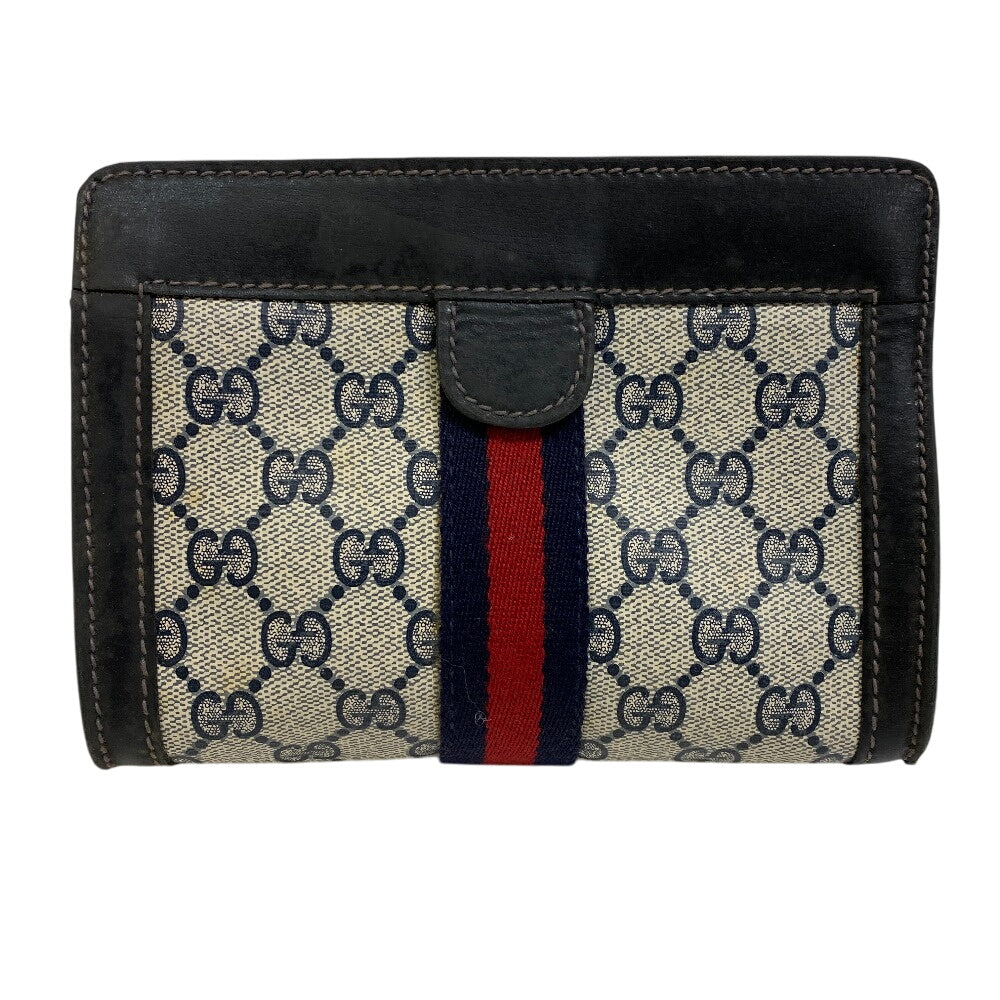 GUCCI Pouch GG Supreme Canvas Navy Sherry Gucci perfume mens