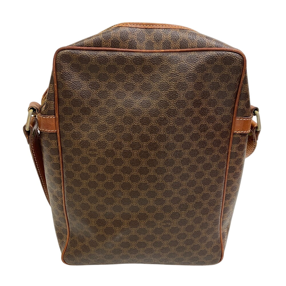 CELINE Shoulder Bag leather Brown Vintage macadam Women