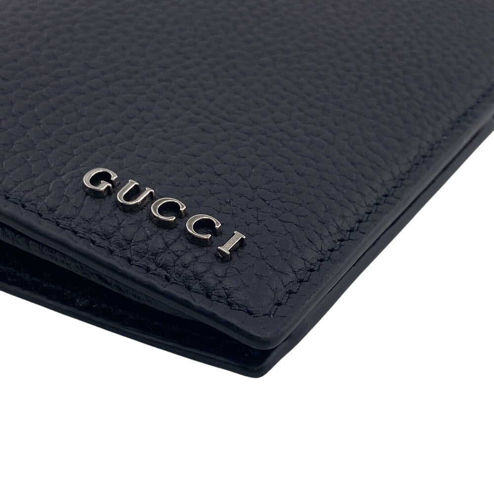 GUCCI Long Wallet Purse 795296 leather black mens