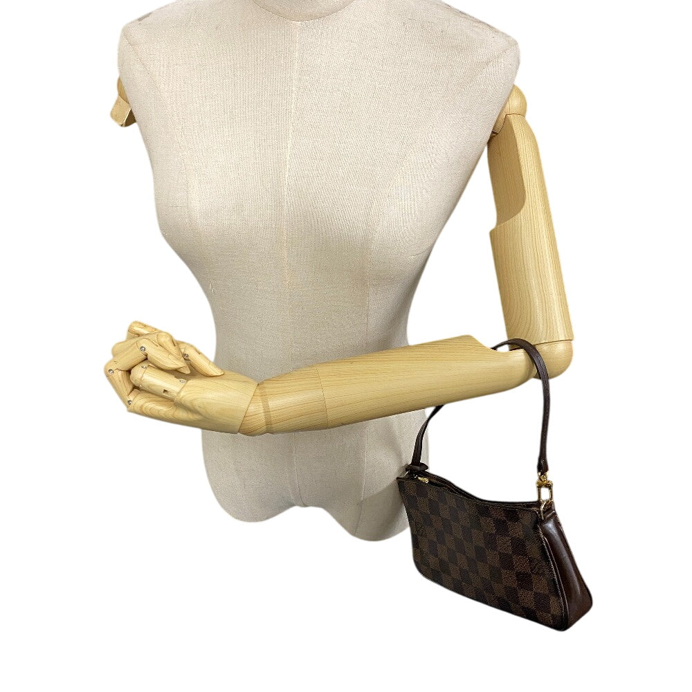 LOUIS VUITTON Pouch N51983 leather Brown Pouches, handbags, accessory cases Damier Navona Women