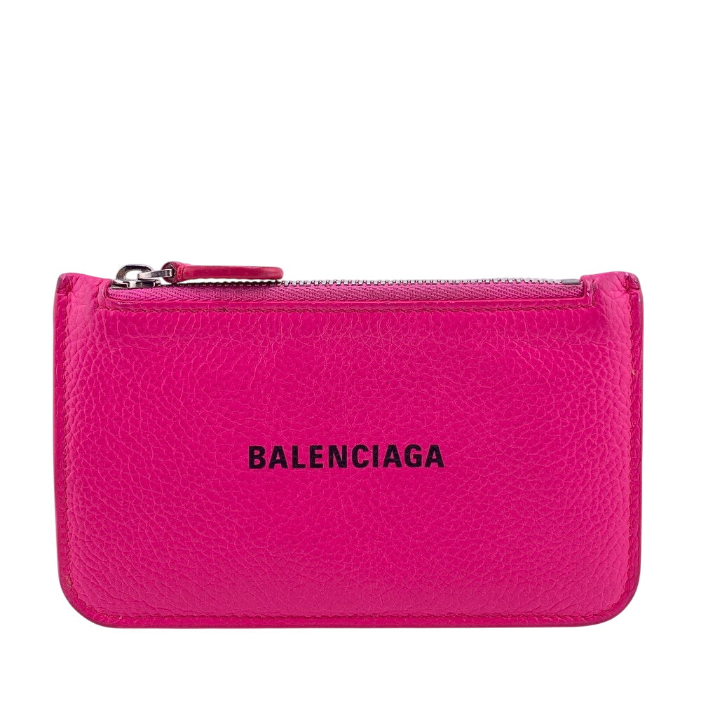 BALENCIAGA Coin case Grain Calfskin Leather pink Grain calfskin Cash Large Long Coin and Card Holder Women