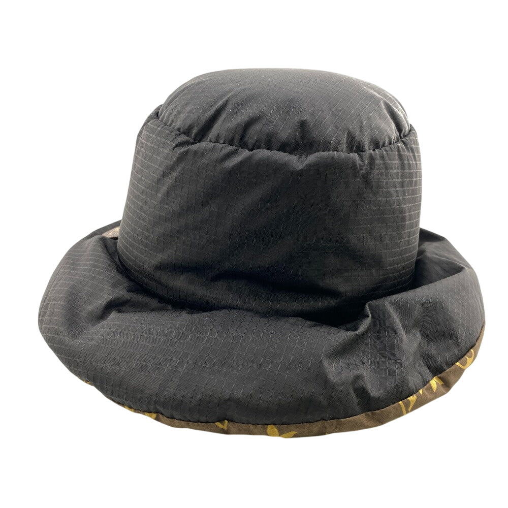 LOUIS VUITTON hat M77024 Nylon, Leather black Monogram Hat Bob Pillow Bucket Hat S