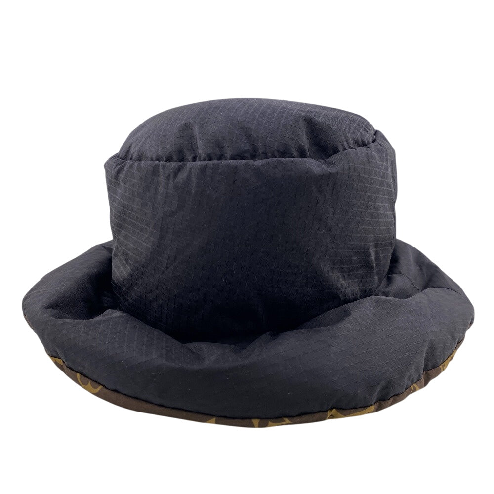 LOUIS VUITTON hat M77024 Nylon, Leather black Monogram Hat Bob Pillow Bucket Hat S