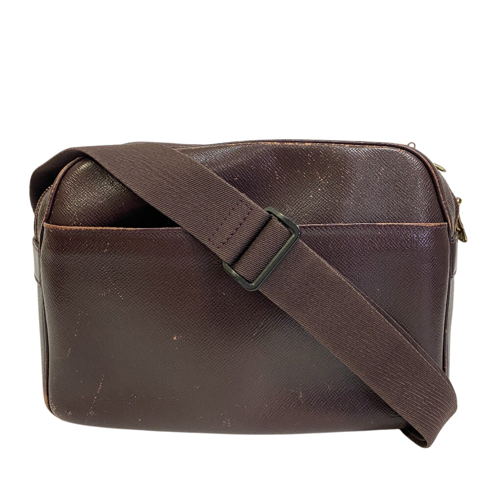 LOUIS VUITTON Shoulder Bag M30156 Leather, Canvas Brown Crossbody Taiga Reporter PM mens