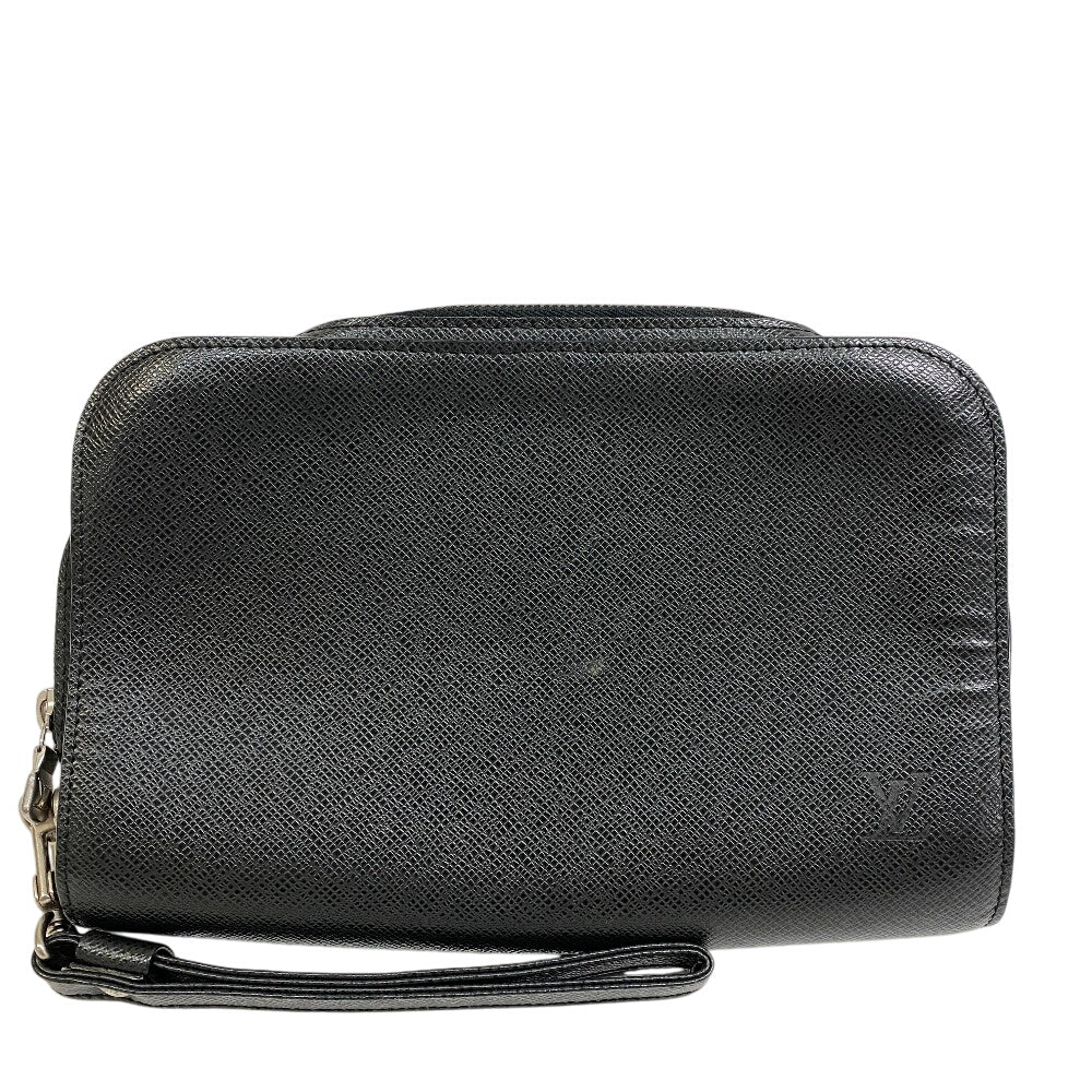 LOUIS VUITTON business bag M30182 Taiga black Taiga Baikal mens