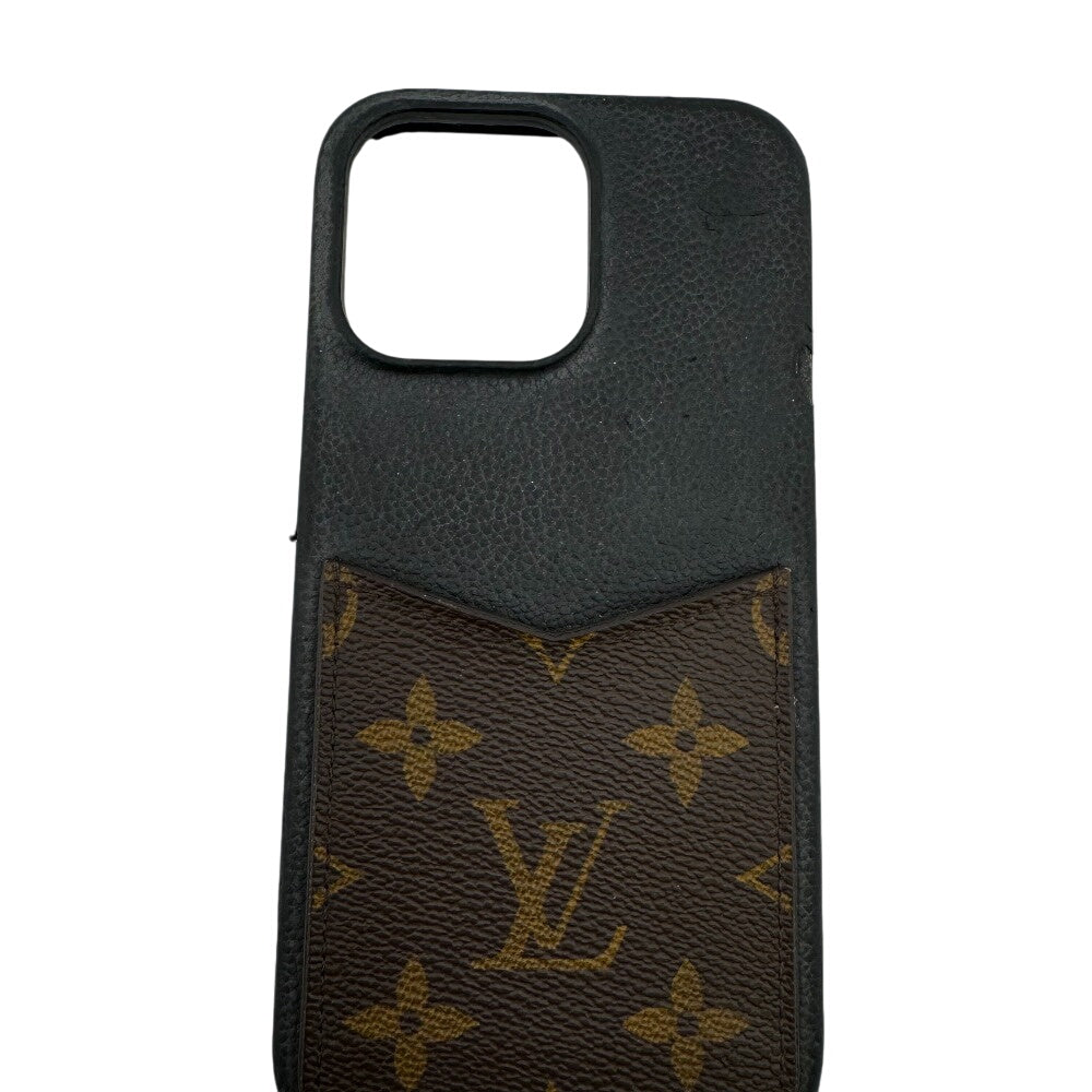 LOUIS VUITTON iPhone case M82888 leather black Monogram Bumper iPhone 15Pro MAX