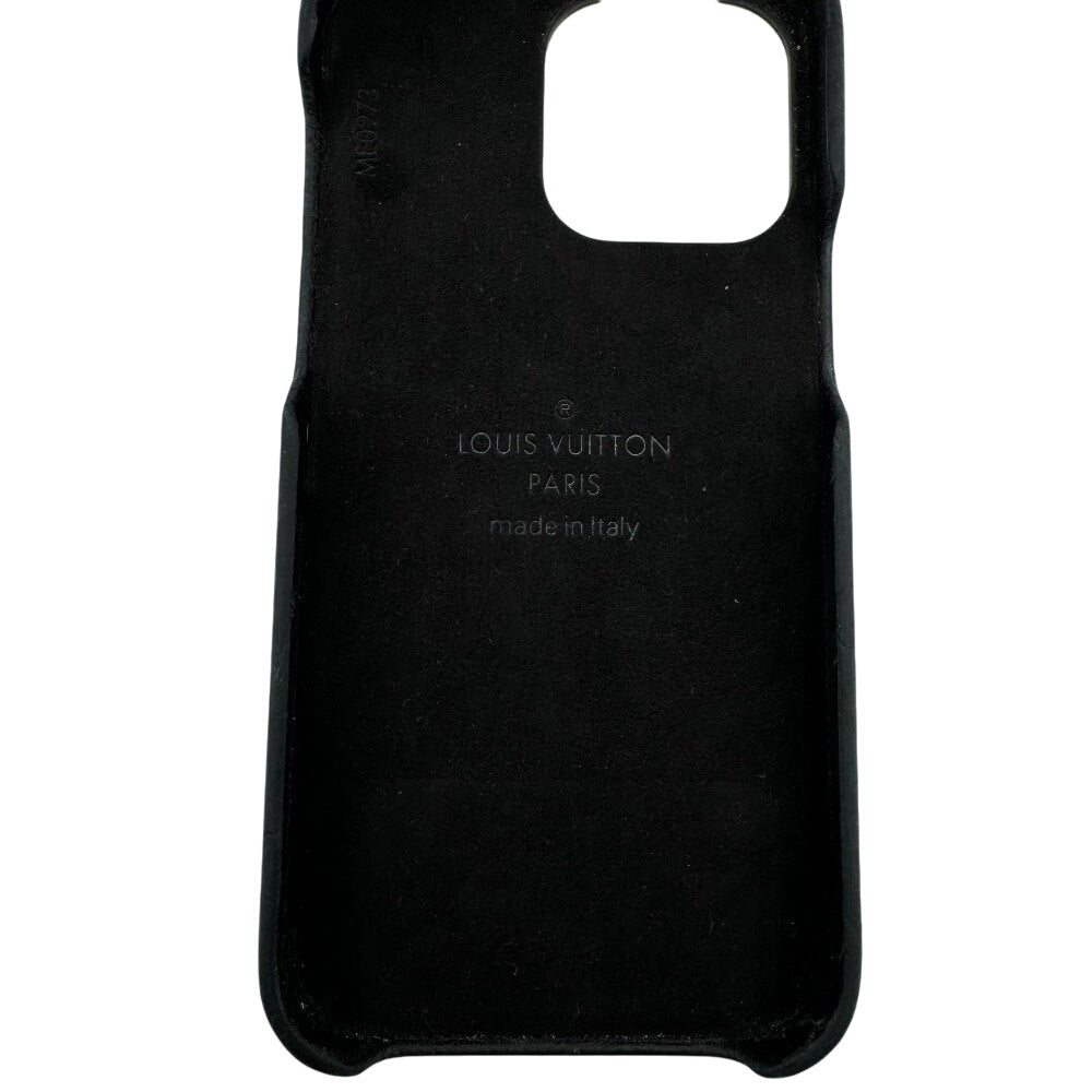 LOUIS VUITTON iPhone case M82888 leather black Monogram Bumper iPhone 15Pro MAX