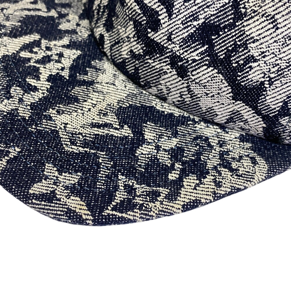 LOUIS VUITTON cap MP2871 canvas Navy Casquette Monogram tapestry mens 58