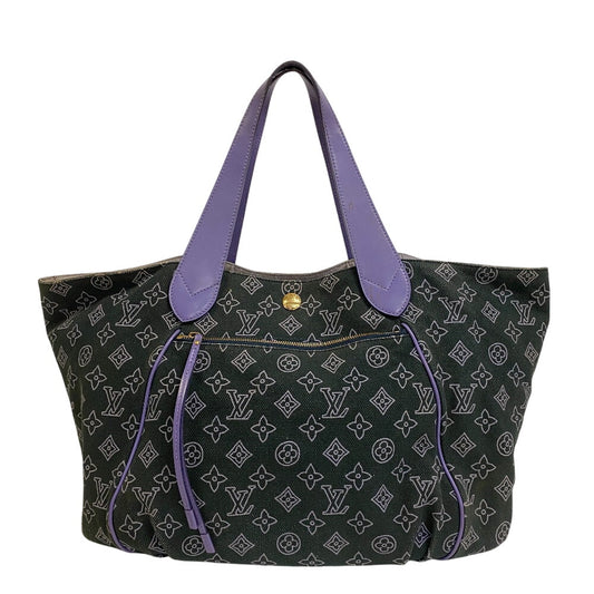 LOUIS VUITTON Tote Bag M95987 canvas purple Monogram beach line Hippo Ipanema GM