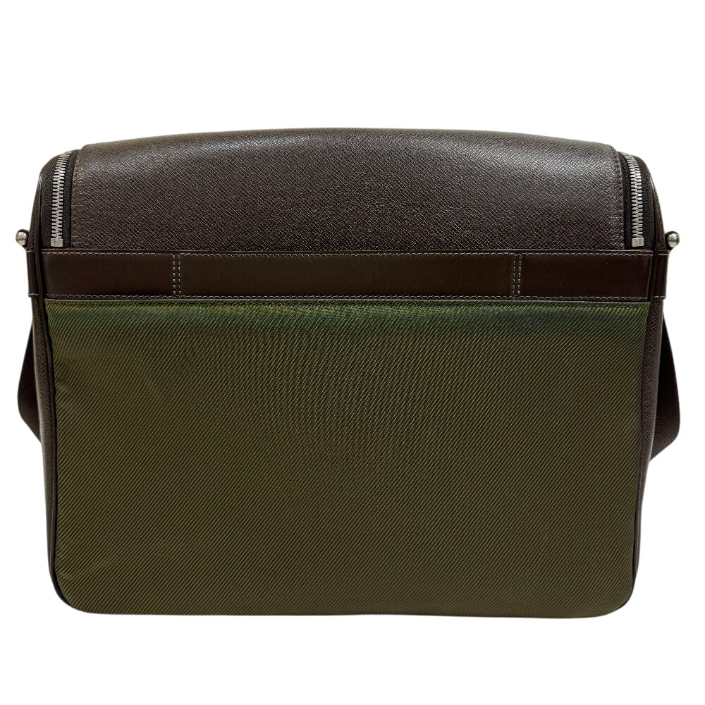 LOUIS VUITTON Shoulder Bag M30868 Nylon, Leather Khaki green Shoulder Bag Taiga Thai meal mens