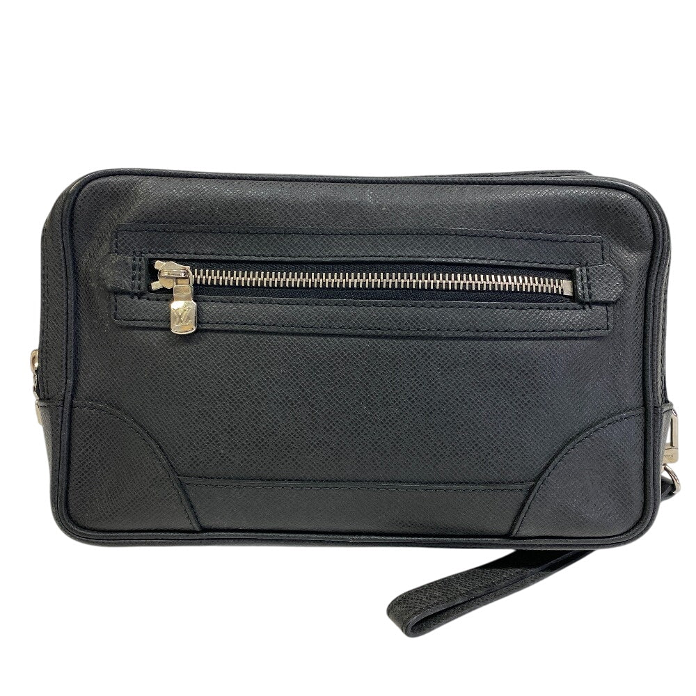 LOUIS VUITTON Clutch bag M31142 leather black Taiga Pavel