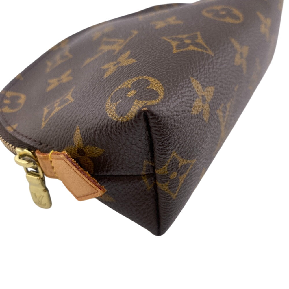 LOUIS VUITTON Cosmetics Pouch M47515 leather Brown Cosmetics Pouch Monogram Pochette CosmetiquePM Women