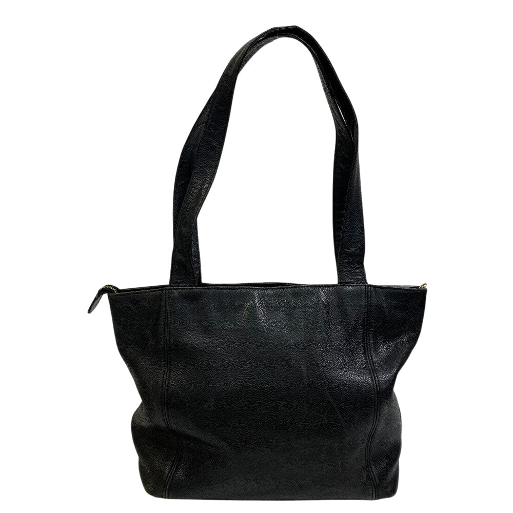 CHANEL Tote Bag Caviar skin black COCO Mark Women