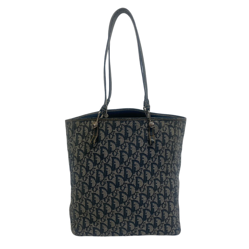 Christian Dior Tote Bag canvas Navy ShoulderTote Bag Trotter Women