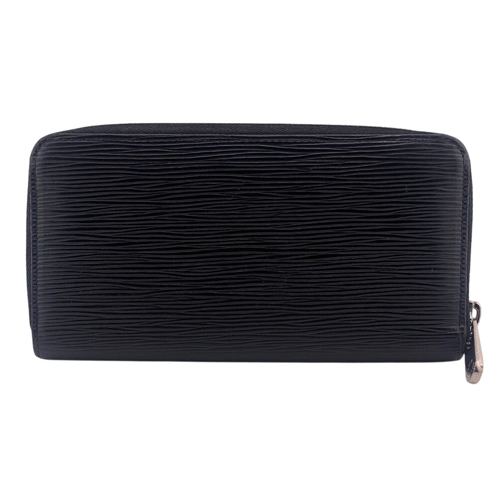 LOUIS VUITTON Long Wallet Purse M61857 leather black Zip Around Epi Zippy wallet mens(Unisex)