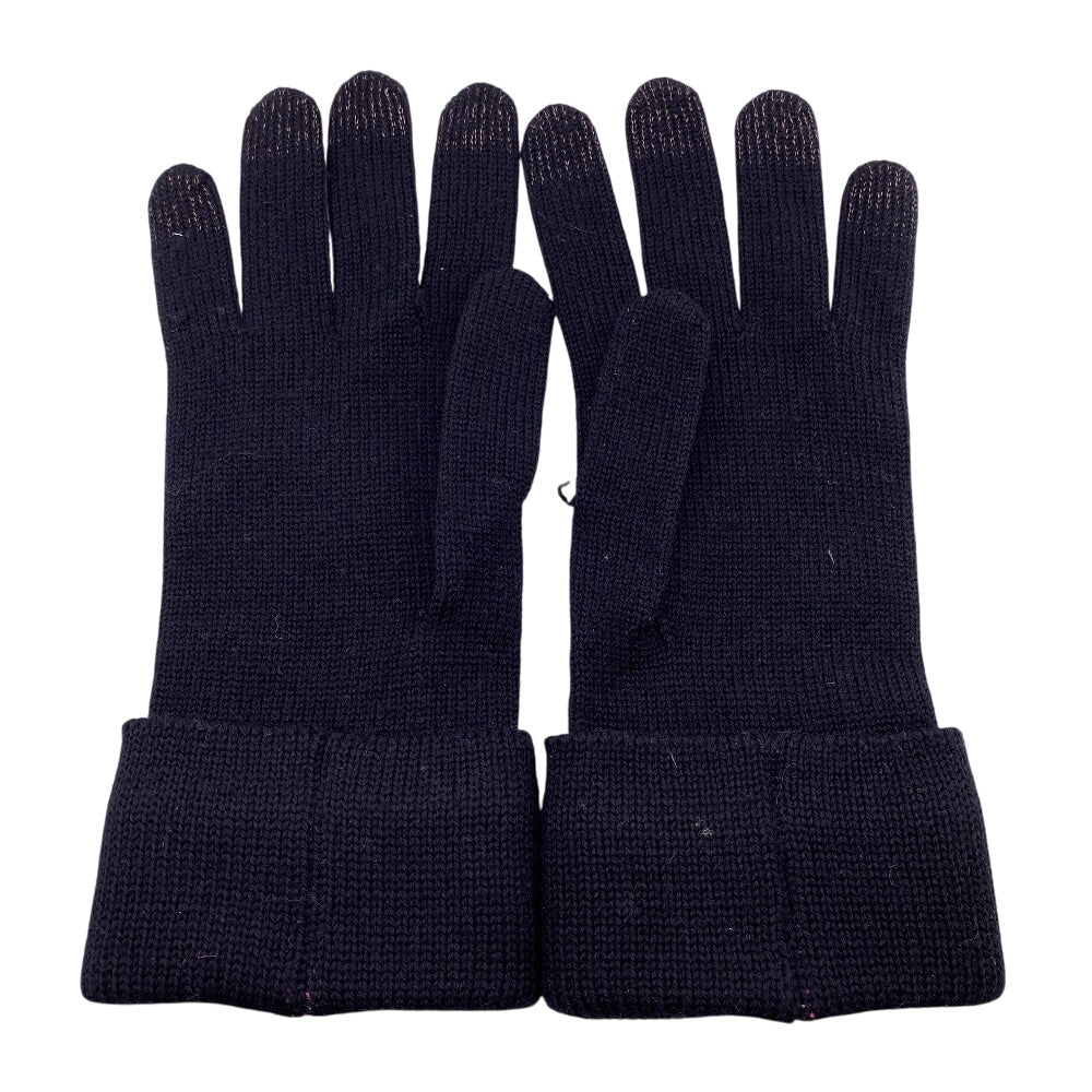 LOUIS VUITTON gloves M76451 wool black Glove Monogram Gon 3D Women A