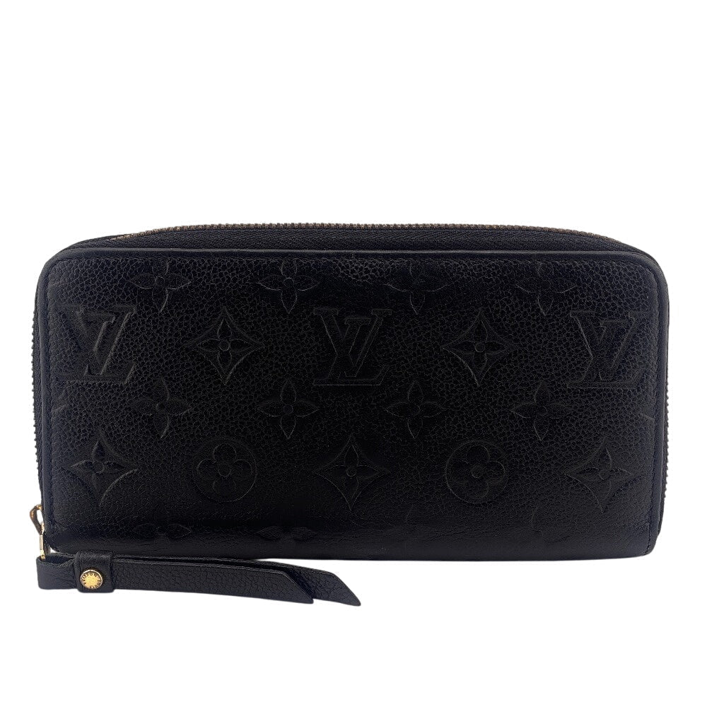LOUIS VUITTON Long Wallet Purse M61864 leather black Zip Around Monogram Ann Platt Zippy wallet mens(Unisex)