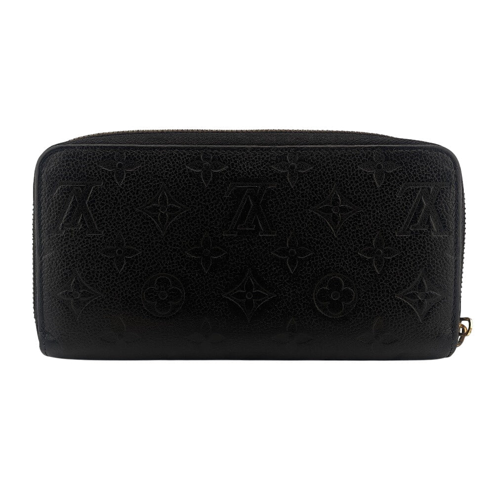 LOUIS VUITTON Long Wallet Purse M61864 leather black Zip Around Monogram Ann Platt Zippy wallet mens(Unisex)