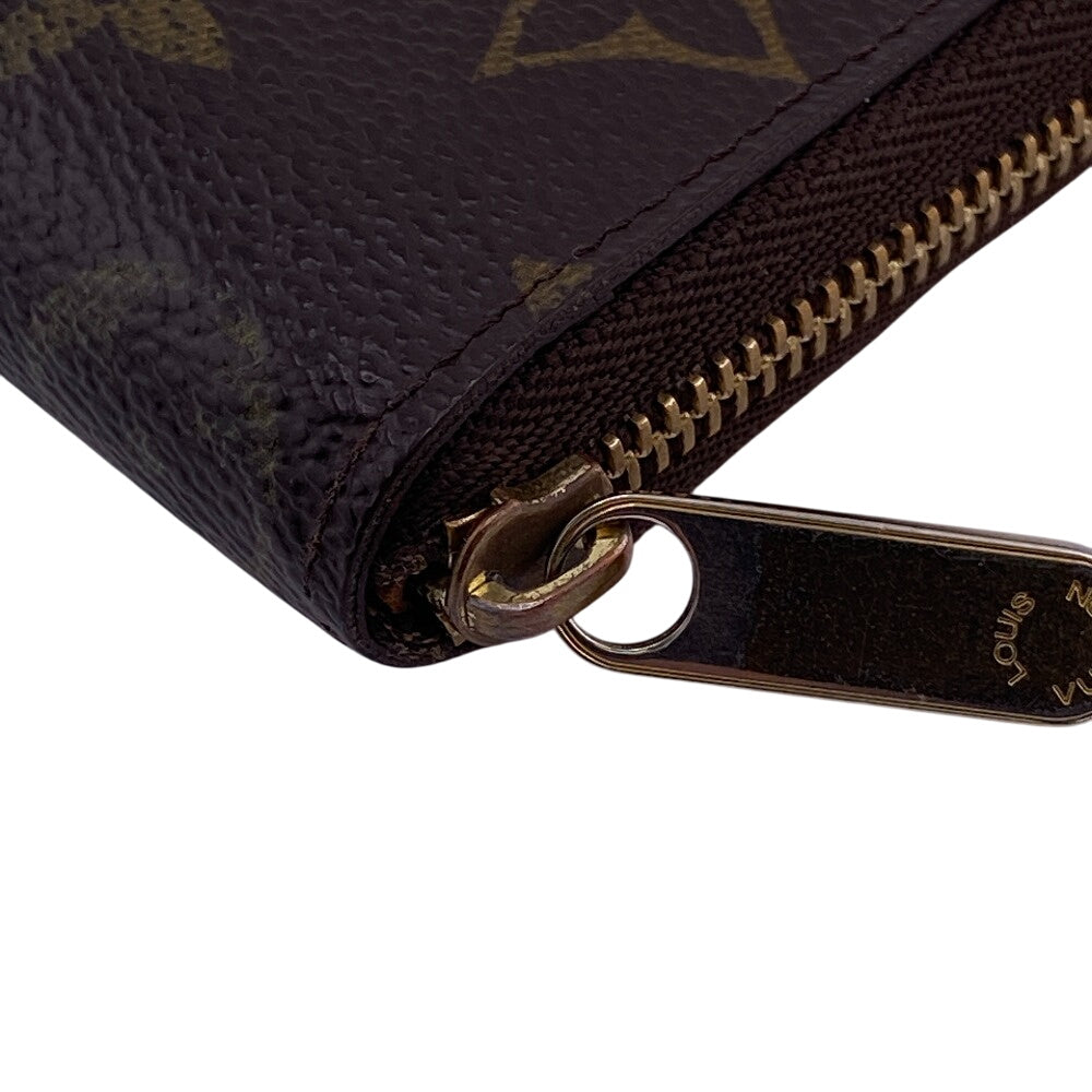 LOUIS VUITTON Coin case M60067 leather Brown Round zip Monogram Zip around purse Women