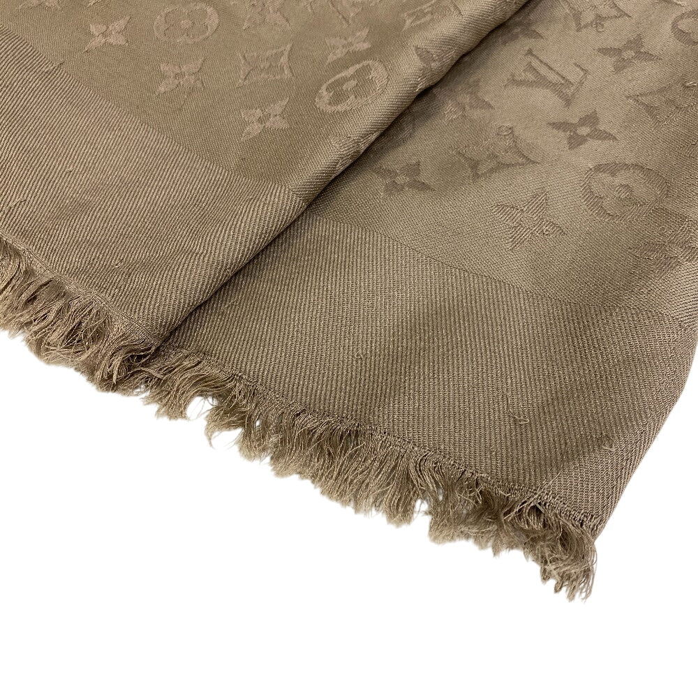 LOUIS VUITTON Stall M75089 Silk, Wool Khaki green Monogram Voal