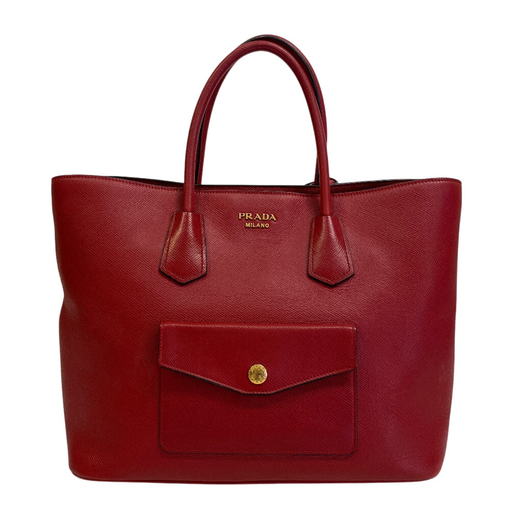 PRADA Tote Bag BN2729 PVC coated canvas Red 2way Women