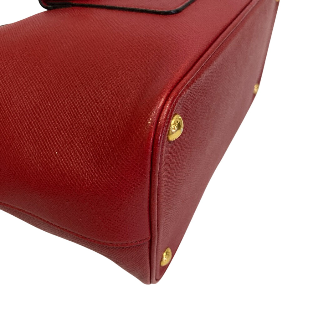 PRADA Tote Bag BN2729 PVC coated canvas Red 2way Women
