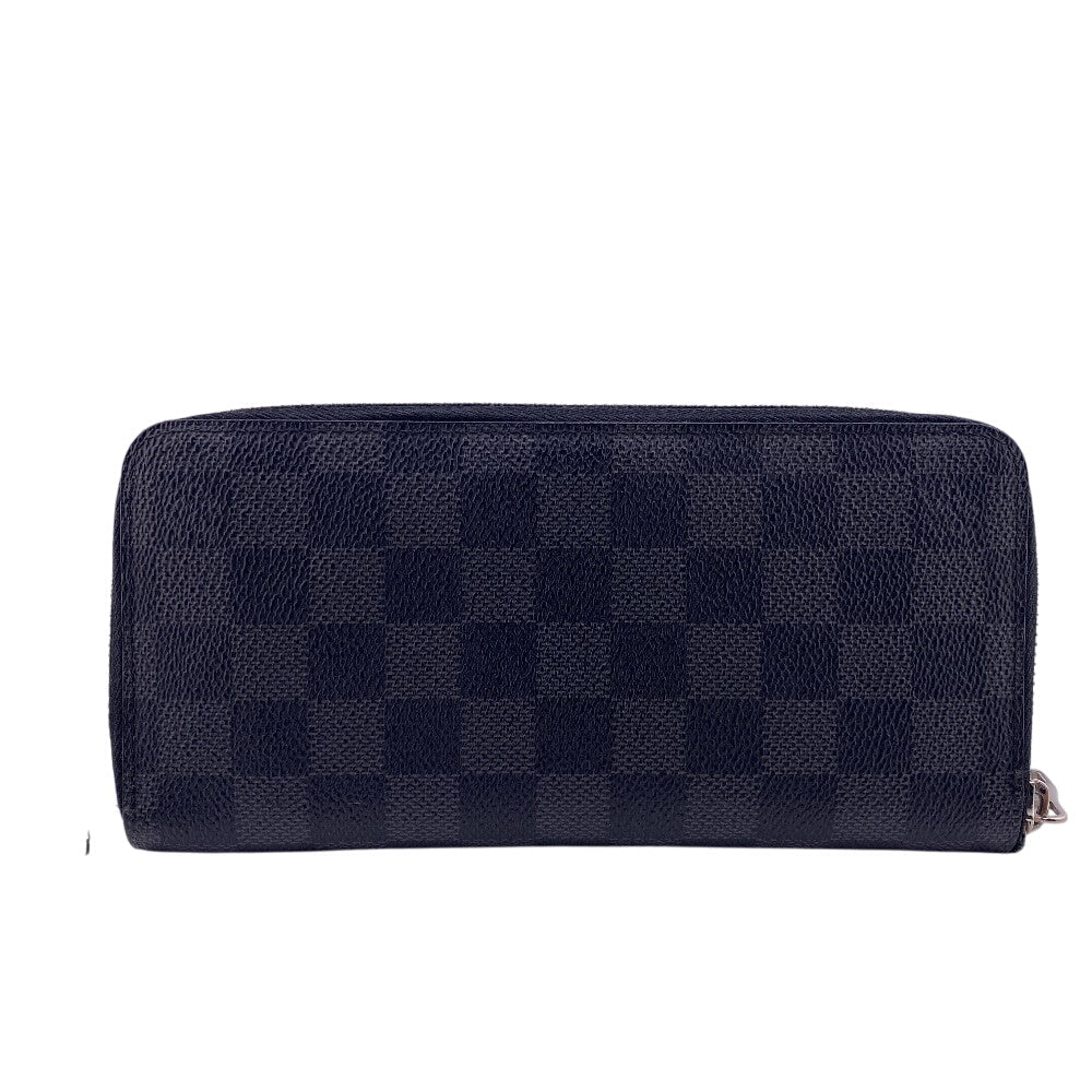 LOUIS VUITTON Long Wallet Purse N63095 Damier Grafitto Canvas black Zippy wallet Damier Grafitte Vertical mens