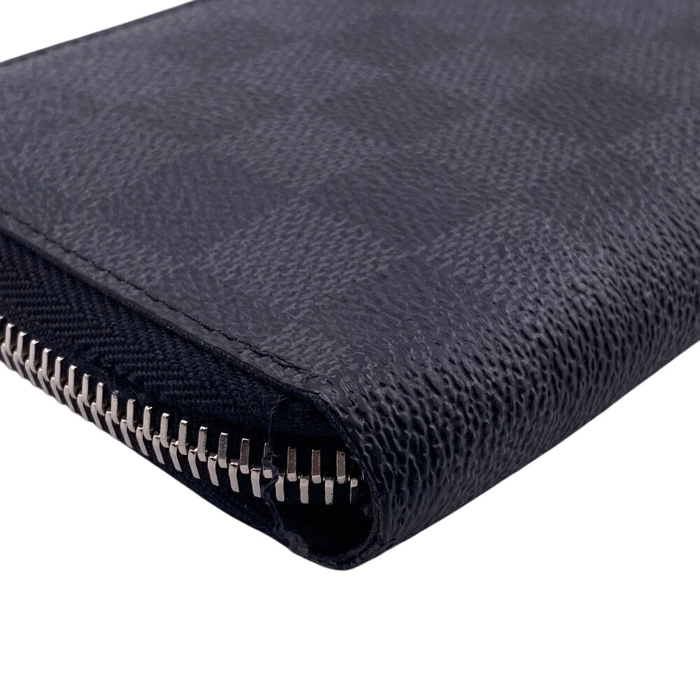 LOUIS VUITTON Long Wallet Purse N63095 Damier Grafitto Canvas black Zippy wallet Damier Grafitte Vertical mens