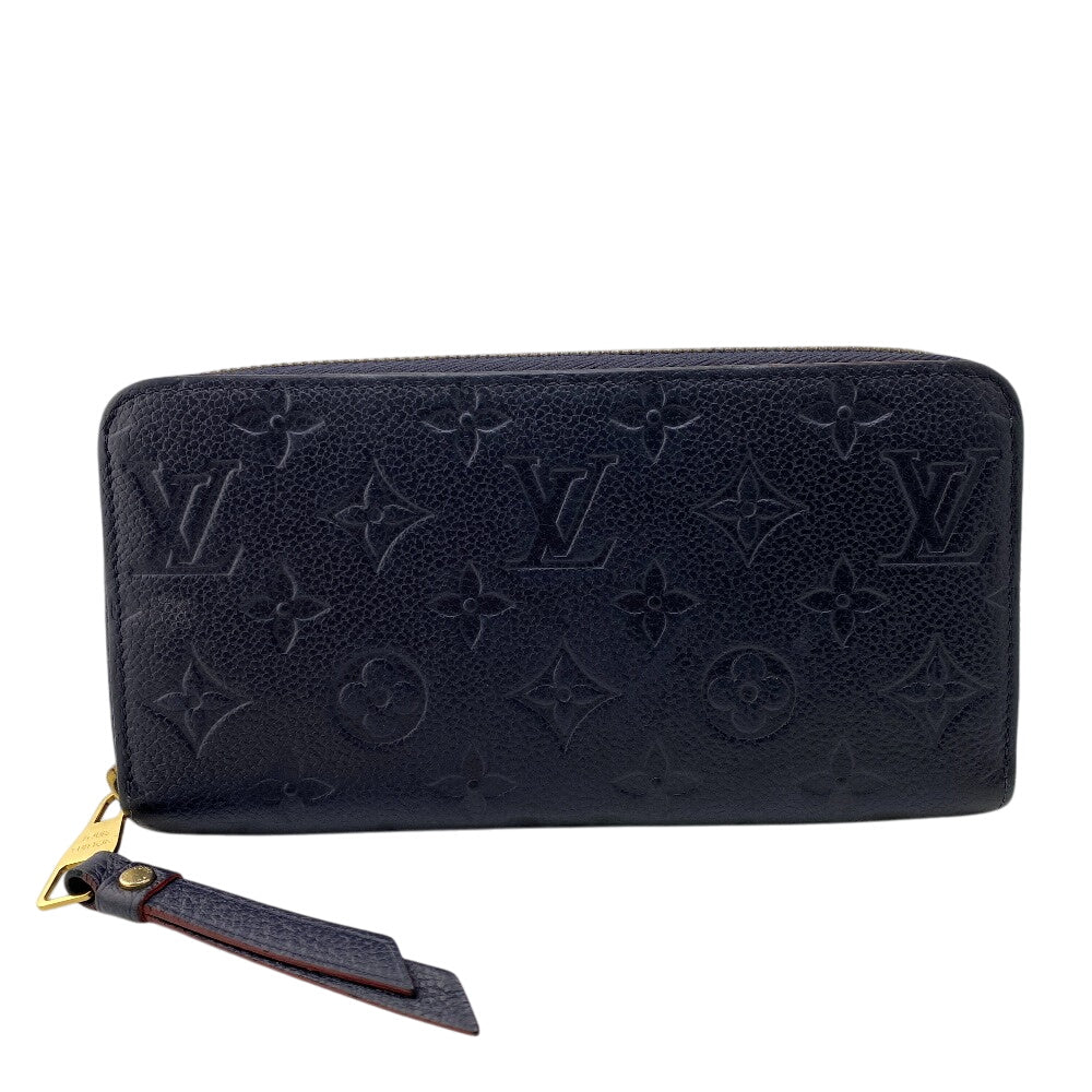 LOUIS VUITTON Long Wallet Purse M62121 leather Navy Zip Around Monogram Ann Platt Zippy wallet Women