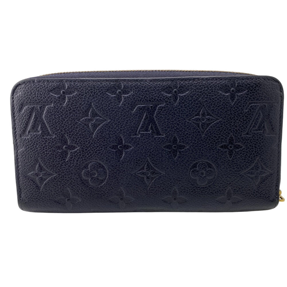 LOUIS VUITTON Long Wallet Purse M62121 leather Navy Zip Around Monogram Ann Platt Zippy wallet Women