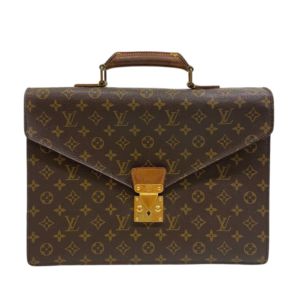 LOUIS VUITTON Business bag M53331 leather Brown Handbag Monogram Conseiller mens