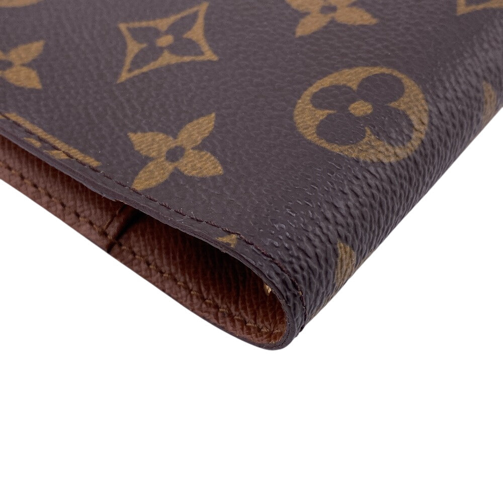 LOUIS VUITTON Notebook cover R20005 Leather, Brown Brown Bifold Wallet Monogram Agenda PM(Unisex)